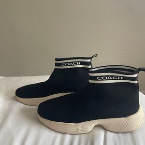 Coach Black High-Top sock Sneakers